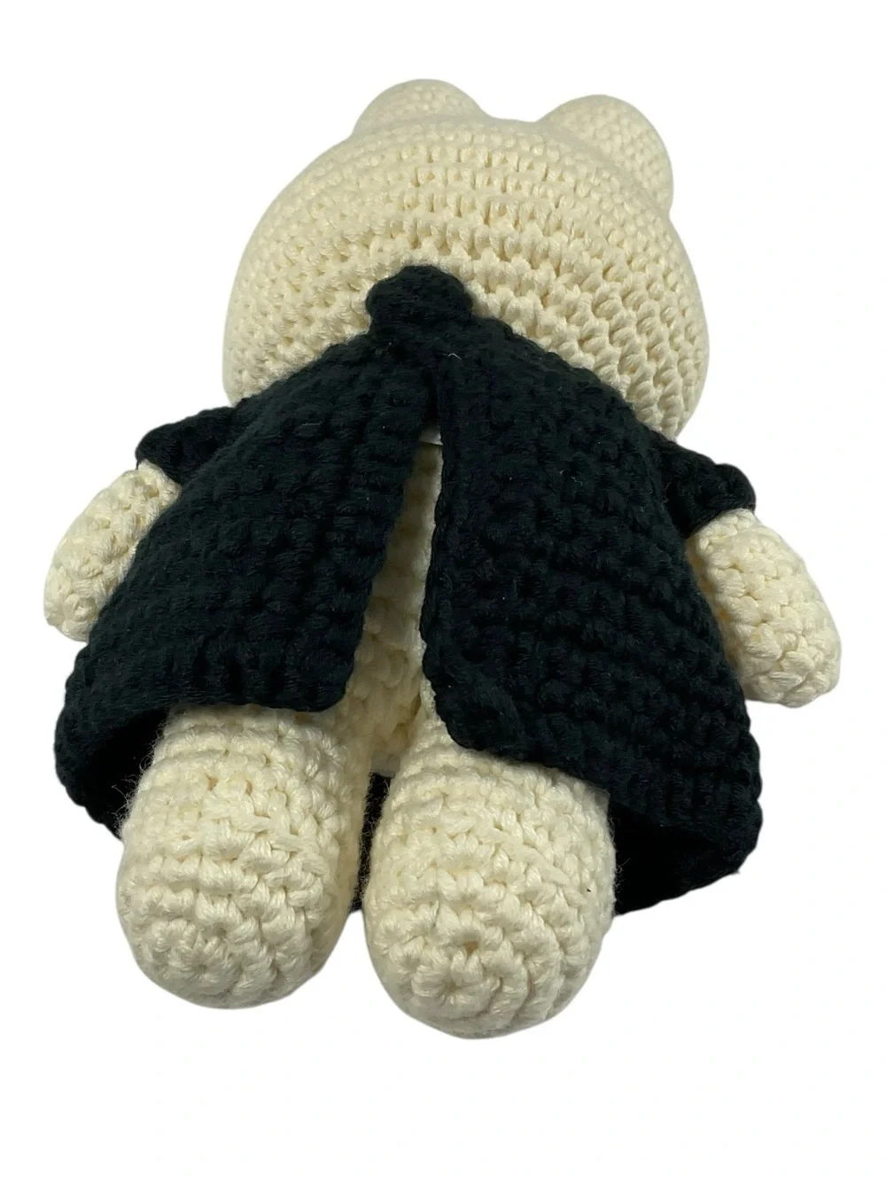 Just Dutch Miffy Nijntje Organic Cotton Crochet Bunny Doll Black Floral Dress